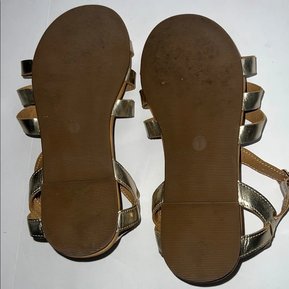 GAP Gold Strappy Sandals Kids Size 1